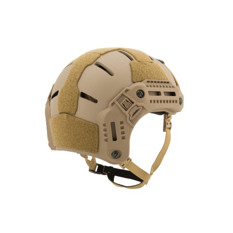 Lancer Tactical MT Helmet w / Side Rails and Shroud - TAN