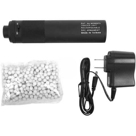 SRC Airsoft Metal Full Auto Rechargeable Tracer Unit - 14mm CCW