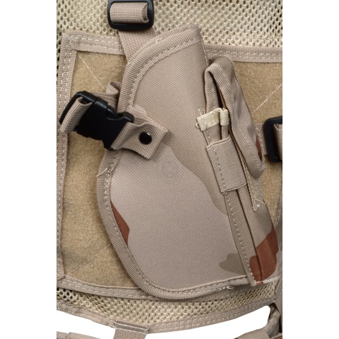 Tactical Airsoft Paintball Law Enforcement Vest - THREE COLOR DESERT