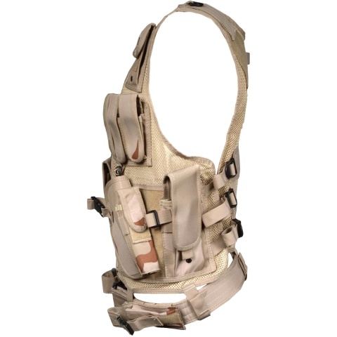 Tactical Airsoft Paintball Law Enforcement Vest - THREE COLOR DESERT