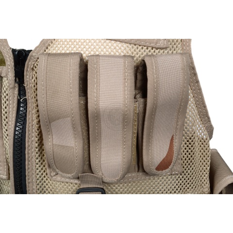 Tactical Airsoft Paintball Law Enforcement Vest - THREE COLOR DESERT