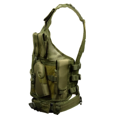 Tactical Assault Airsoft Law Enforcement Vest - OD GREEN