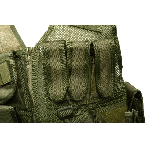 Tactical Assault Airsoft Law Enforcement Vest - OD GREEN