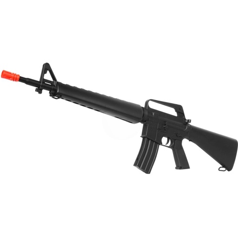WellFire M16A1 Tactical Carbine Spring Rifle w/ Triangle Split Handguard (Color: Black)