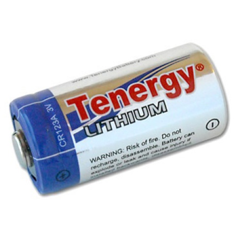 Tenergy Lithium Propel 3V 1400 mAh CR123A Battery - G900 Flashlights