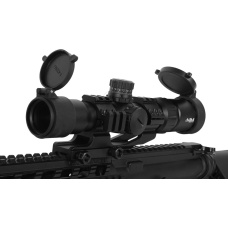 AIM Sports Airsoft 1.5-4 X 30 Dual Illuminated Scope w/ External Rails