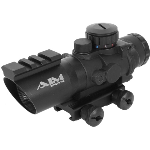 AIM Sports 4x32 Airsoft Red/Green/Blue Dot Scope V2