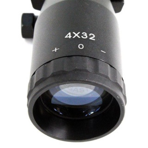 AIM Sports 4x32 Compact Mil-Dot Airsoft Tactical Combat Scope