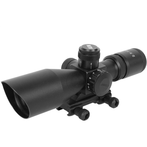 AIM Sports 2.5-10x40 Mil-Dot Dual Red & Green Illuminated Scope w/ Adjustable Optical Zoom
