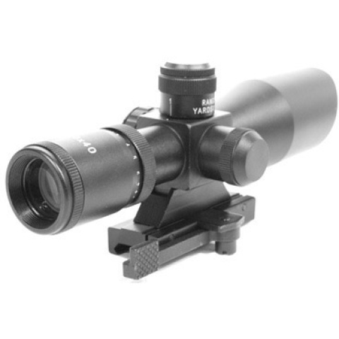 AIM Sports 2.5-10x40 Rangefinder Red / Green Illuminated Airsoft Scope