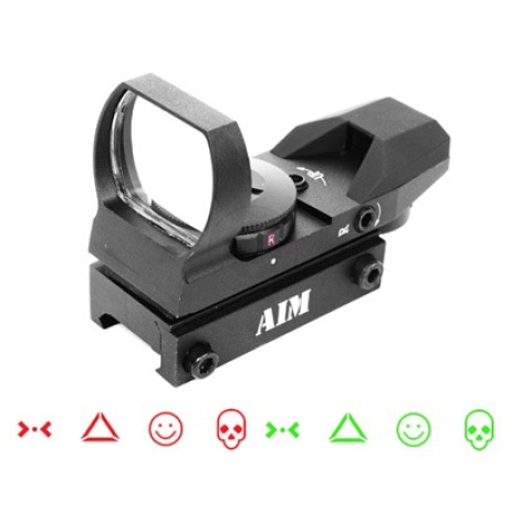 AIM Sports WARFARE Edition Dual Illuminated Panoramic Airsoft Red Dot
