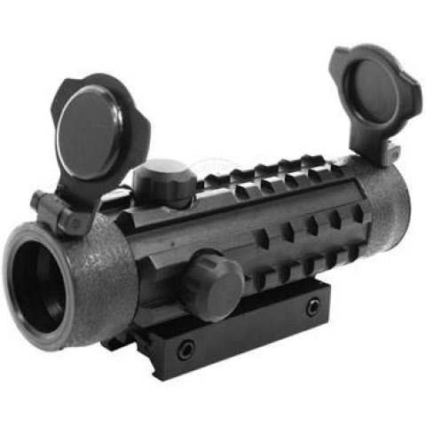 AIM Sports 1x25 Dual Illuminated Red & Green Dot Scope w/ Integrated Rails
