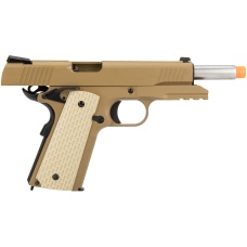 WE Tech Kimber Style 1911 Gas Blowback Airsoft Pistol - TAN