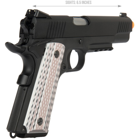 WE Tech Full Metal 1911 M45A1 Gas Blowback Airsoft Pistol - BLACK