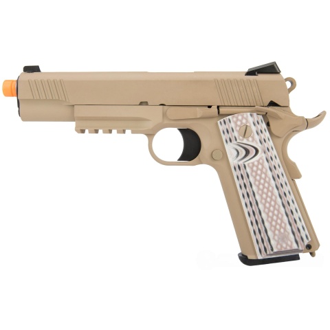 WE Tech Full Metal 1911 M45A1 Gas Blowback Airsoft Pistol - TAN