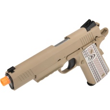 WE Tech Full Metal 1911 M45A1 Gas Blowback Airsoft Pistol - TAN
