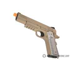 WE Tech Full Metal 1911 M45A1 Gas Blowback Airsoft Pistol - TAN