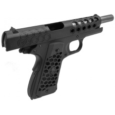 WE Tech 1911 Hex Cut Gen. 2 Gas Blowback Airsoft Pistol - BLACK