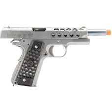 WE Tech 1911 Hex Cut Gen. 2 Gas Blowback Airsoft Pistol - SILVER
