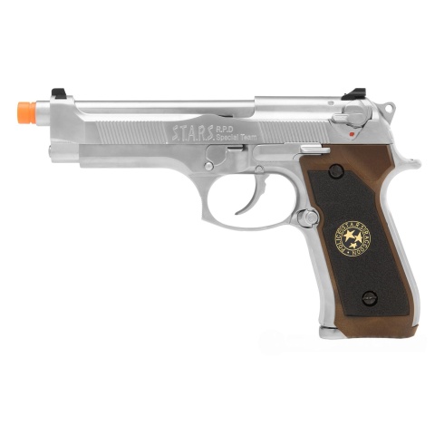 WE Tech RPD Biohazard Samurai Edge M92 GBB Pistol (Semi-Auto/Full-Auto) - SILVER