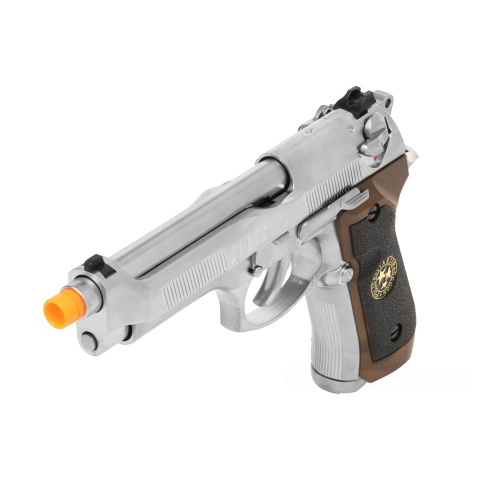 WE Tech RPD Biohazard Samurai Edge M92 GBB Pistol (Semi-Auto/Full-Auto) - SILVER