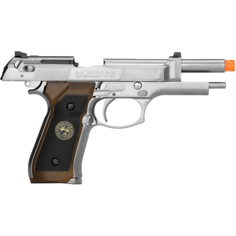 WE Tech RPD Biohazard Samurai Edge M92 GBB Pistol (Semi-Auto/Full-Auto) - SILVER