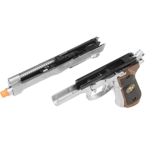 WE Tech RPD Biohazard Samurai Edge M92 GBB Pistol (Semi-Auto/Full-Auto) - SILVER
