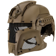 AMA Interstellar Battle Trooper Full Face Airsoft Helmet - TAN