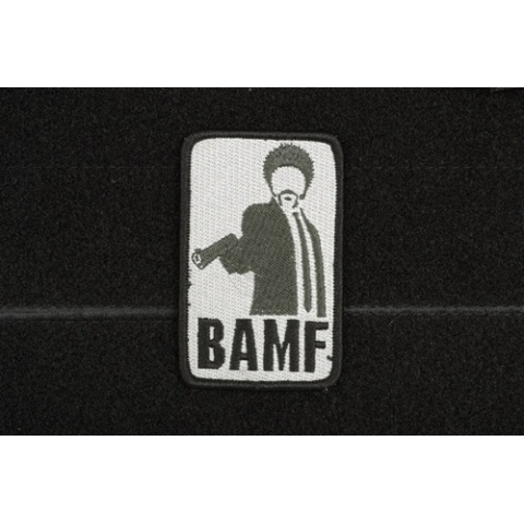 AMS Airsoft BAMF Patch - BLACK/ SWAT Color - Hi-Fidelity Patch Series