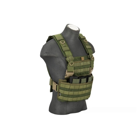 Flyye Industries 1000D Cordura WSH MOLLE Chest Rig - OD GREEN