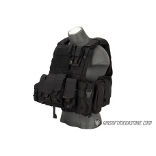 Flyye Industries 1000D Cordura Large Recon Vest w/ 9 Pouches [LRG] - BLACK