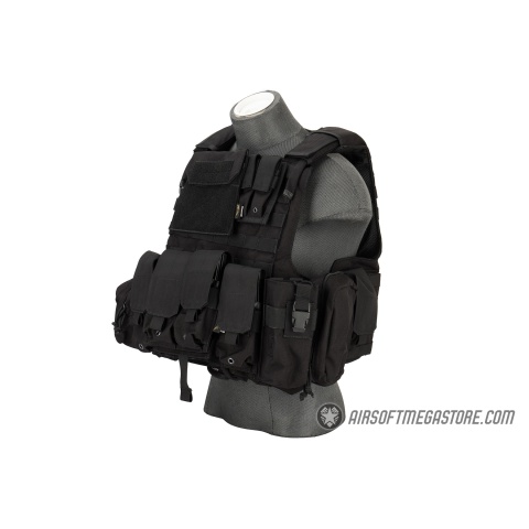 Flyye Industries 1000D Cordura Large Recon Vest w/ 9 Pouches [LRG] - BLACK