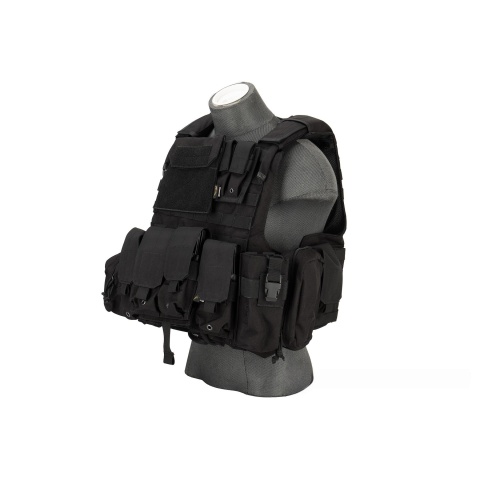 Flyye Industries 1000D Cordura Large Recon Vest w/ 9 Pouches [LRG] - BLACK
