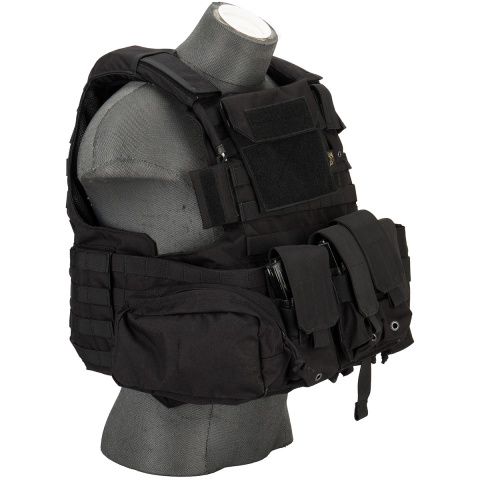 Flyye Industries 1000D Cordura Large Recon Vest w/ 9 Pouches [LRG] - BLACK