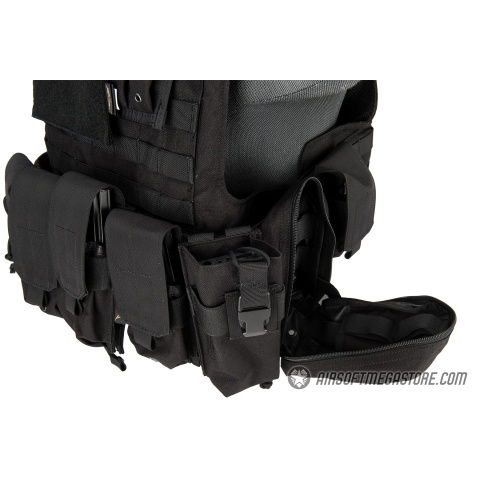 Flyye Industries 1000D Cordura Large Recon Vest w/ 9 Pouches [LRG] - BLACK
