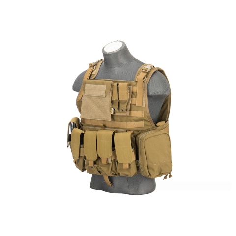 Flyye Industries 1000D Cordura MOLLE Tactical Vest w/ Pouches [LRG] (Coyote Brown)