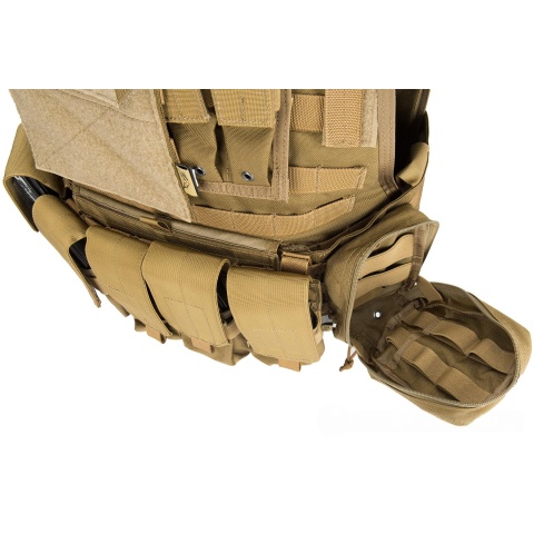 Flyye Industries 1000D Cordura MOLLE Tactical Vest w/ Pouches [LRG] (Coyote Brown)
