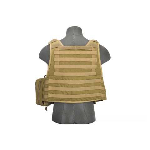 Flyye Industries 1000D Cordura MOLLE Tactical Vest w/ Pouches [LRG] (Khaki)