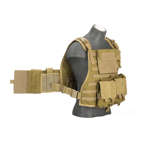 Flyye Industries 1000D Cordura MOLLE Tactical Vest w/ Pouches [LRG] (Khaki)