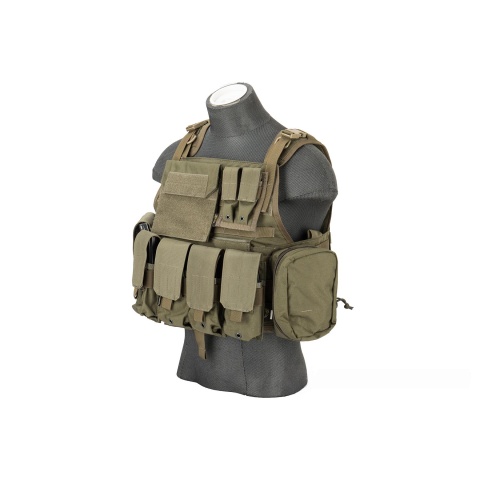 Flyye Industries 1000D Cordura MOLLE Tactical Vest w/ Pouches [MED] (Ranger Green)