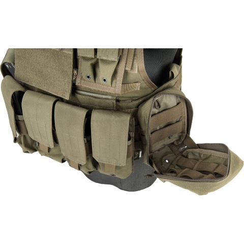 Flyye Industries 1000D Cordura MOLLE Tactical Vest w/ Pouches [MED] (Ranger Green)