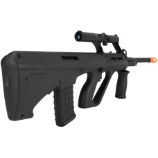 GHK AUG A1 Gas Blowback Airsoft Rifle - BLACK