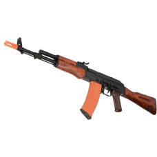 GHK GK74 AK47 Full Metal Real Wood Furniture GBB Airsoft Rifle - BLACK