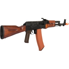 GHK GK74 AK47 Full Metal Real Wood Furniture GBB Airsoft Rifle - BLACK
