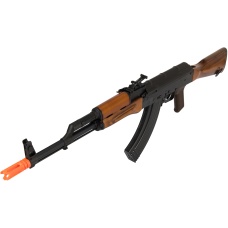 GHK AKM Gas Blowback GBB Airsoft Rifle w/ Real Wood Furniture - BLACK