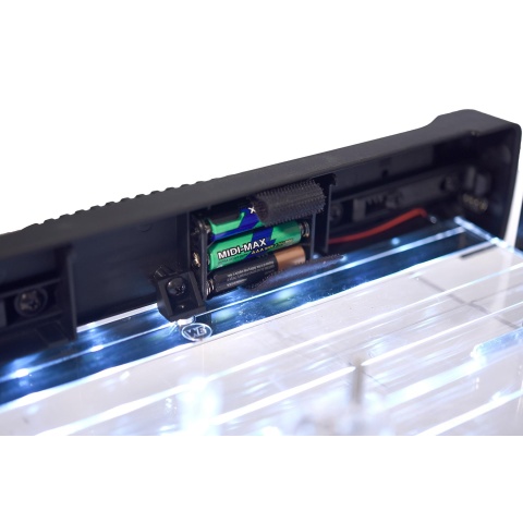 WE-Tech P-Virus Two Tone Full Metal Gas Blowback Airsoft Pistol w/ LED Display Case  (Color: Black & Silver)