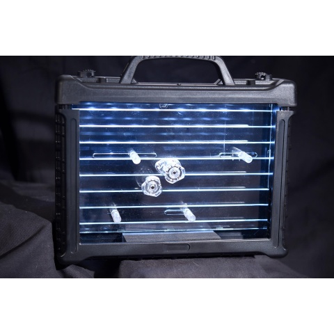 WE-Tech P-Virus Two Tone Full Metal Gas Blowback Airsoft Pistol w/ LED Display Case  (Color: Black & Silver)