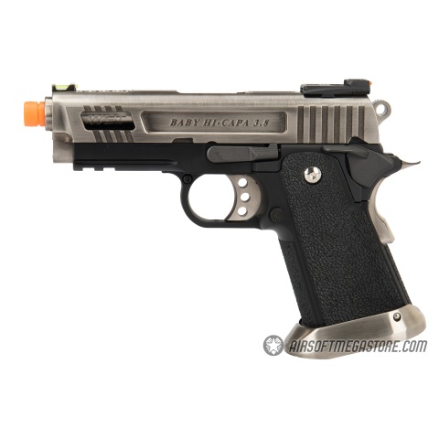 WE Tech 3.8 Hi-Capa Velociraptor Gas Blowback Airsoft Pistol - SILVER