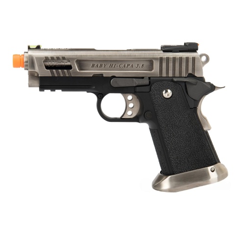 WE Tech 3.8 Hi-Capa Velociraptor Gas Blowback Airsoft Pistol - SILVER