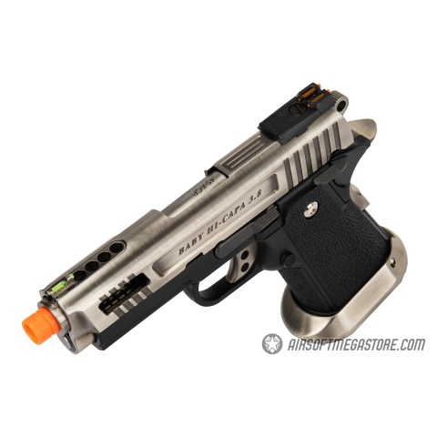 WE Tech 3.8 Hi-Capa Velociraptor Gas Blowback Airsoft Pistol - SILVER